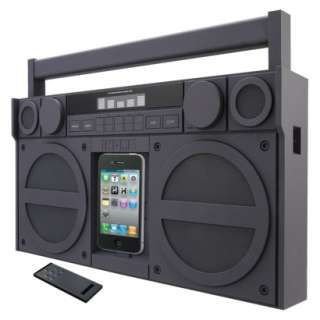 iHome Portable FM Stereo Boombox for iPod/iPhone   Black (iP4GZ).Opens 