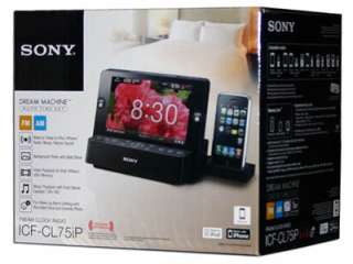   New Sony ICF CL75IP Multi Function Dual Alarm Clock Radio for iPod