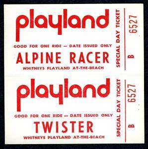 PLAYLAND AMUSEMENT PARK~Old 1960s TWISTER/ALPINE RACER (ROLLER COASTER 