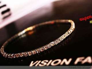 Wholesale 12Pcs 1Row Golden Crystal Rhinestone Anklets  