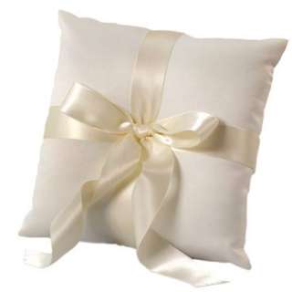 Tied with a Bow Ring Bearer Pillow   Ivory.Opens in a new window