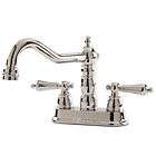 Antique Chrome Bathroom Sink Faucet 2 Hole W Drain  