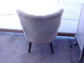 Antique Fan Backed Upholstered Chair Seat  