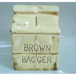   California Brown Bagger Ceramic Vintage Cookie Jar
