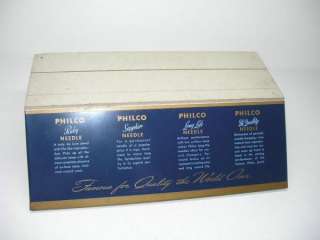 VINTAGE PHILCO PHONOGRAPH RECORD PLAYER NEEDLE DISPLAY  