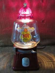  Lighted Silver King Hot Nut Vending Machine Antique Penny Gum 7054