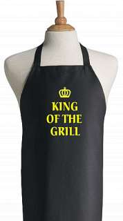 King Of The Grill Black Barbecue Apron For Men  