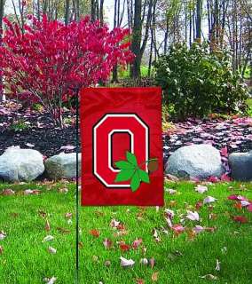 Ohio State Buckeyes 15 x 10 1/2 Embroidered(Sewn) Team Garden/Window 