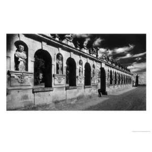  Arcade of Statues, Chateau Raray, Picardy, France Giclee 