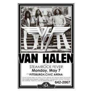   Halen Live with Steamrock Fever at Civic Arena Concert Sheet 11 X 17