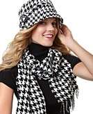    David & Young Bucket Hat and Scarf, Houndstooth customer 