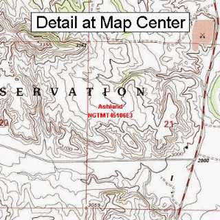  USGS Topographic Quadrangle Map   Ashland, Montana (Folded 