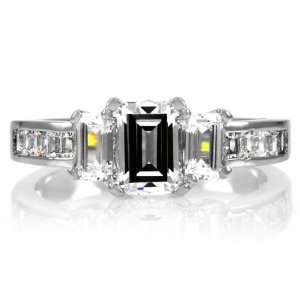  Ridleys Asscher Cut 3 Stone Engagement Ring Jewelry