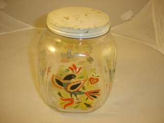 Vintage Hazel Atlas, clear glass storage jar  