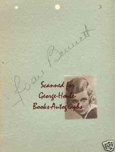 JOAN BENNETT~CHARLES RUGGLES~AUTOGRAPHS~1933  