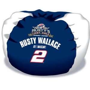 NASCAR Racing Rusty Wallace 32X32 Beanbag Chair   Auto Racing Fan Shop 