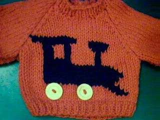 Train Engine Sweater Handmade for 15 in Bitty Baby Doll  