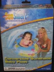 NEW Sun Smart Convertible Sunshade Baby Float 6/18M  