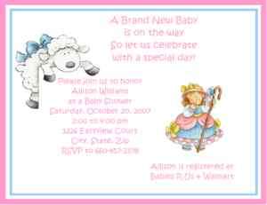 Nursery Rhyme Baby Shower Invitations ALL IN 1 Game Pkg  
