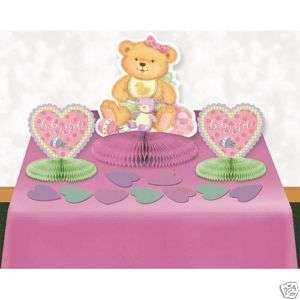 BABY SHOWER BABY GIRL BEAR CENTERPIECE PARTY SUPPLIES  