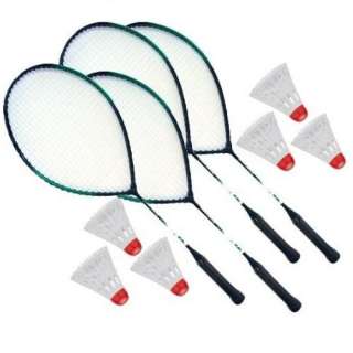 NEW GREEN SPORT 007 BADMINTON SET RACKET SHUTTLECOCK UK  