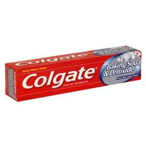 Colgate Baking Soda & Peroxide Fluoride Toothpaste, Fresh Mint Stripe 