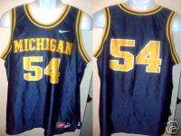Michigan #54 Basketball Jersey Adult XL Nike Used  