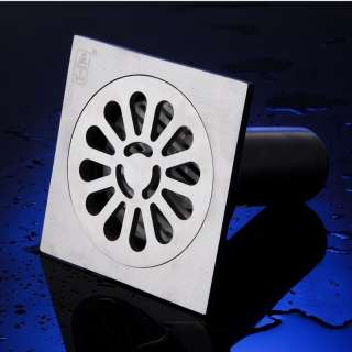 Brand New 4 Inch Shower Drain Square Floor Waste Grate Stainless Steel 