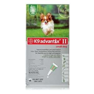 K9 ADVANTIX ll Dog Flea Medication 1 10 lbs Green 4 Month  