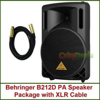 Behringer Eurolive B212D Powered 550W 2 Way 12 PA Speaker XLR Cable 