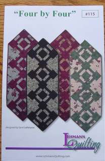 Pattern Four by Four Table Runner Lehmann Quilting sew  
