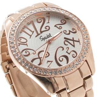 Rose Gold GP Watch New Rhinestone Big Face Boyfriend  