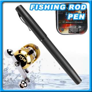 NEW Mini Fishing Fish Rod Pen Reel Pole Fly Stick Ice  