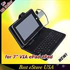 Black USB Keyboard & Leather Case Pouch Cover Holder for 7 Tablet MID 