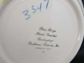 Blue Ridge Pottery Hand Painted Rugosa Round Bowl Vtg  