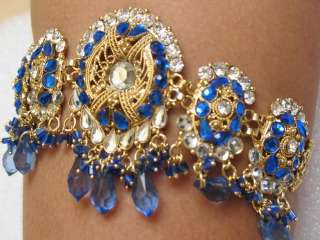 Bollywood Belly Dance Costume Jewelry Armlet Royl Blue  