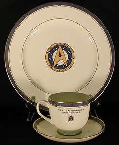 Star TrekEnt A Pfaltzgraff Bone China Buffet Set of 3  BOXED  