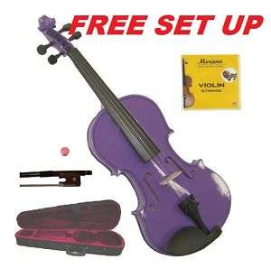 NEW 1/16 PURPLE VIOLIN WITH CASE,BOW,ROSIN,2SETS STRING  