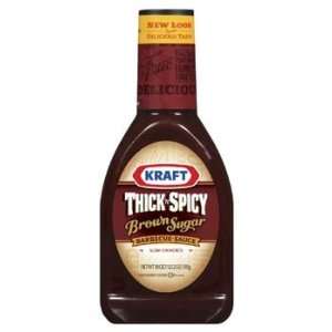 Kraft Thickn Spicy Squeeze Bottle Brown Sugar Barbecue Sauce 18 oz 