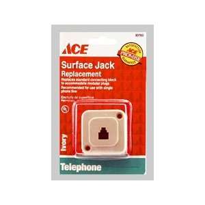  5 each Ace Replacement Surface Mount Phone Jack (30783 