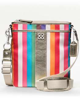 COACH JULIA LEGACY STRIPE SWINGPACK   All Handbags   Handbags 