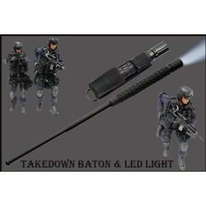  26 Telescopic Police Grade Baton  Solid Gun Metal Stick 