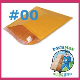 25 5x10 #00 Gold Kraft Bubble Mailer Envelopes  