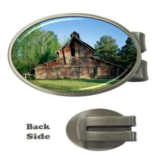 Old American Weathered Barn Building Money Clip  