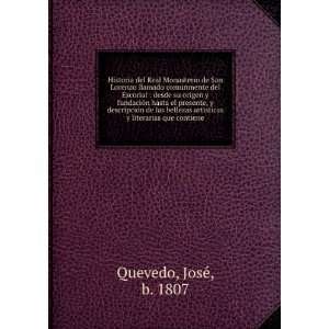   bellezas artisticas y literarias que contiene JoseÌ, b. 1807 Quevedo