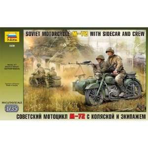 35 Soviet Motorcycle with Sidecar M 72 Model Kit Union Russian armed 