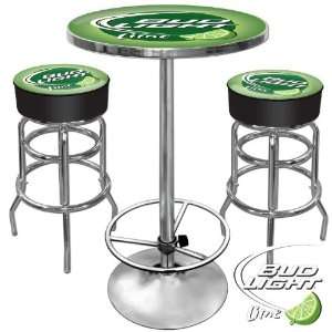   Quality Ultimate Bud Light Lime Gameroom Combo   2 Stools and Table
