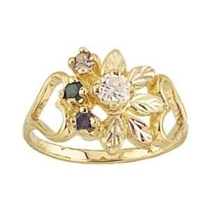  Black Hills Gold Mothers Ring   3 stones   G907 Jewelry