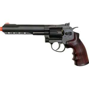 WG Full Metal 6 Revolver CO2 Non blowback Airsoft Pistol Black 