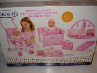 NEW Graco Baby Doll Playset   Stroller Pack n Play Bouncer Play Gym 
